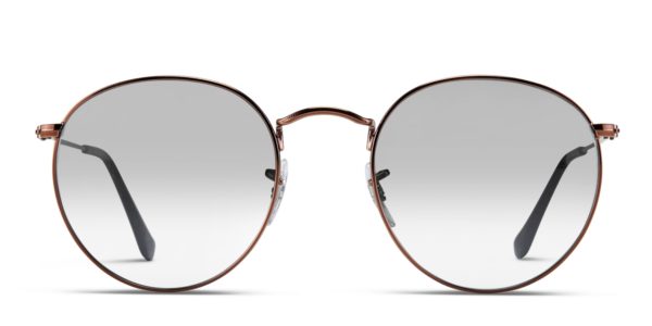 Ray-Ban 3447 Round Metal Bronze w/Blue
