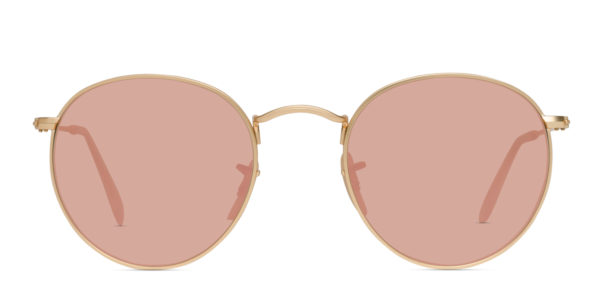 Ray-Ban 3447 Round Metal Gold w/Pink (Non-Rx-able)