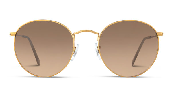 Ray-Ban 3447 Round Metal Bronze w/Brown